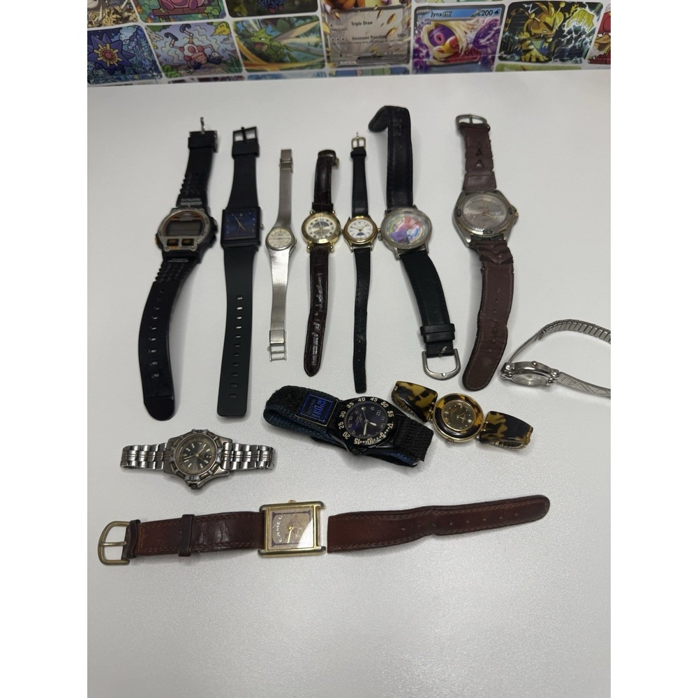 Vintage Watch Lot of 12 Timex Casio Seiko Wrangler Camel Untested Repair